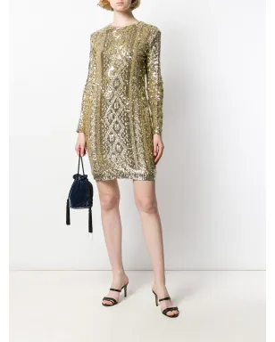 Max Mara スパンコール刺繍フィットドレス - サムネイル2