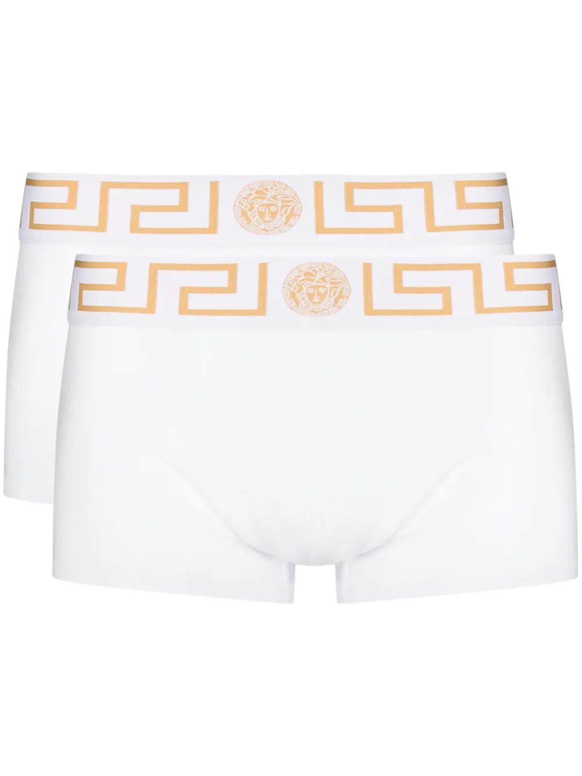 Versace Greca Border ボクサーブリーフ（2枚セット） - White - 画像1