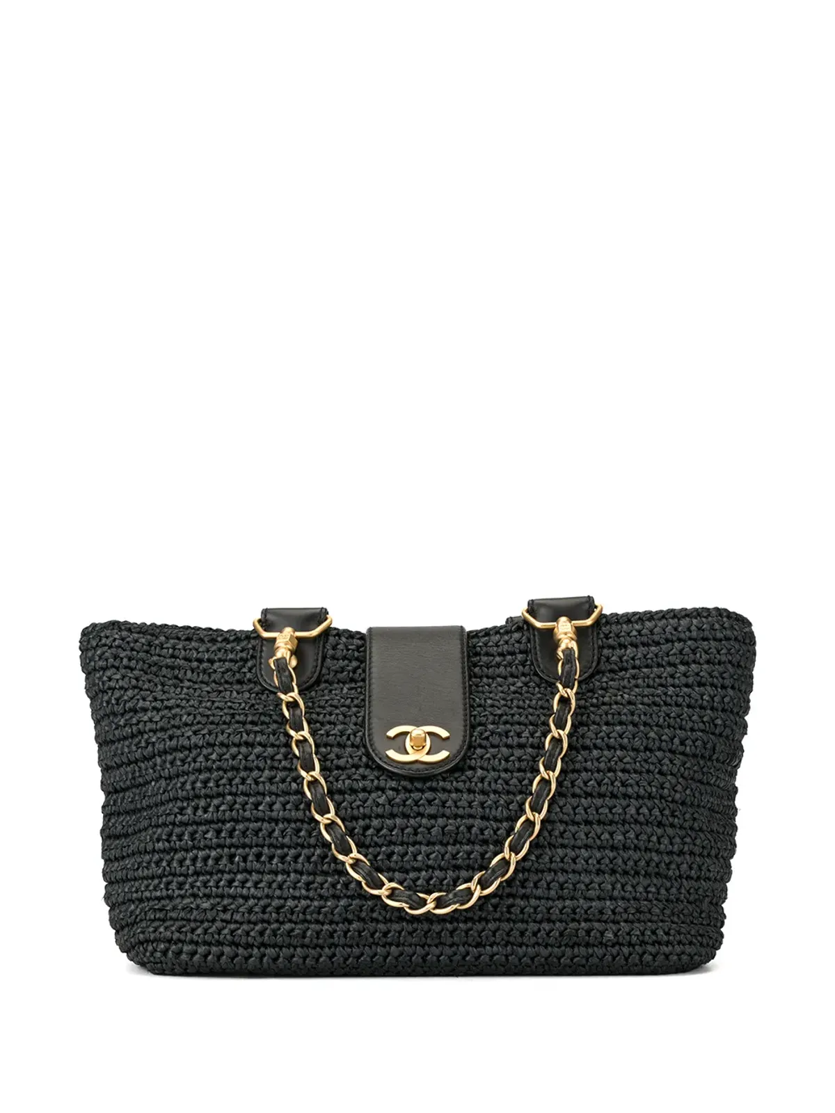 CHANEL Pre-Owned バスケットダブルチェーン・トート ブルー - 画像1