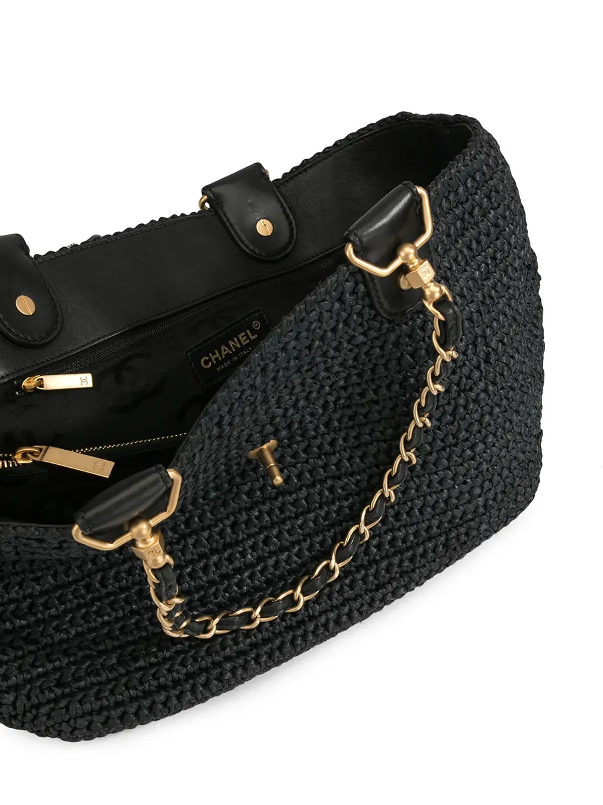 CHANEL Pre-Owned バスケットダブルチェーン・トート ブルー - 画像5