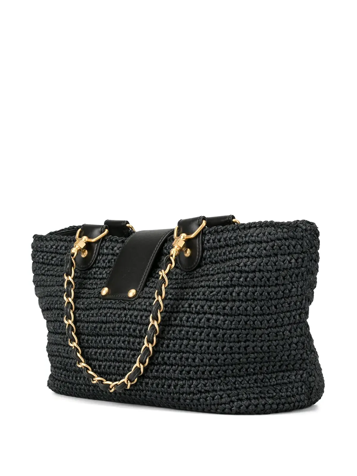 CHANEL Pre-Owned バスケットダブルチェーン・トート ブルー - 画像3