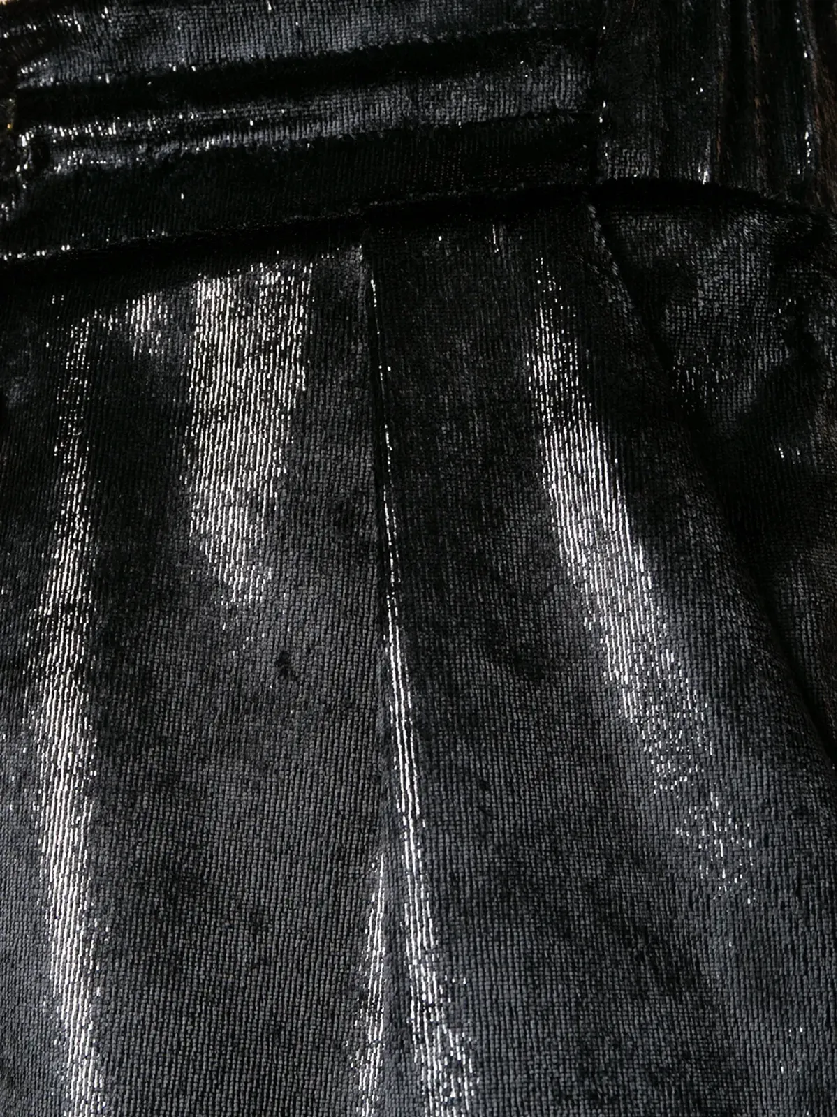 Balmain イリデセント ドローストリング トラウザー ブラック - 画像5