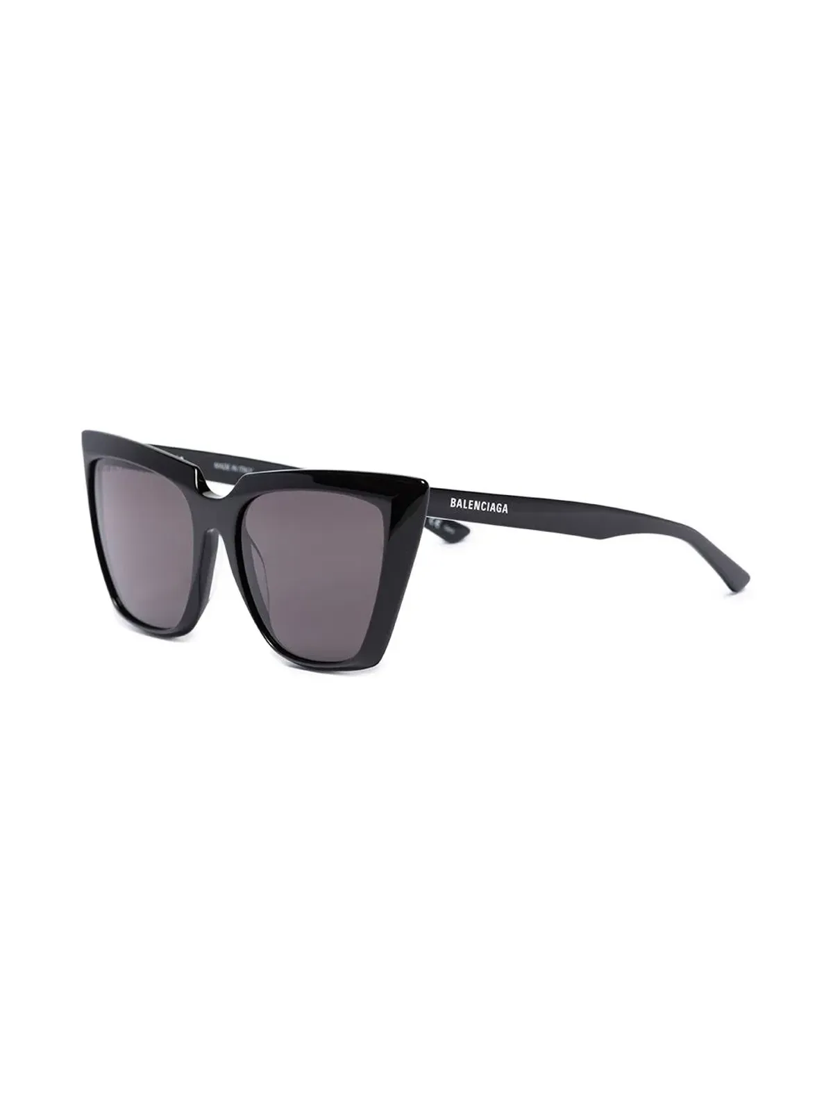Balenciaga Eyewear ロゴ入り猫眼サングラス - ブラック - 画像3