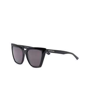 Balenciaga Eyewear ロゴ入り猫眼サングラス - ブラック - サムネイル3