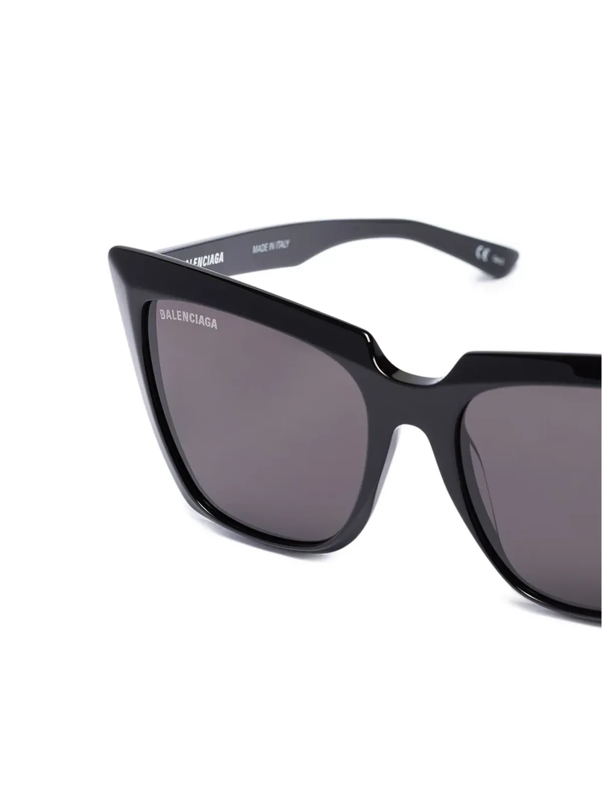 Balenciaga Eyewear ロゴ入り猫眼サングラス - ブラック - 画像4