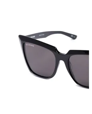 Balenciaga Eyewear ロゴ入り猫眼サングラス - ブラック - サムネイル4