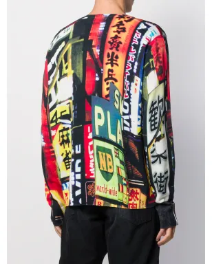 Neil Barrett ネオンサインプリントTシャツ ブラック - サムネイル4