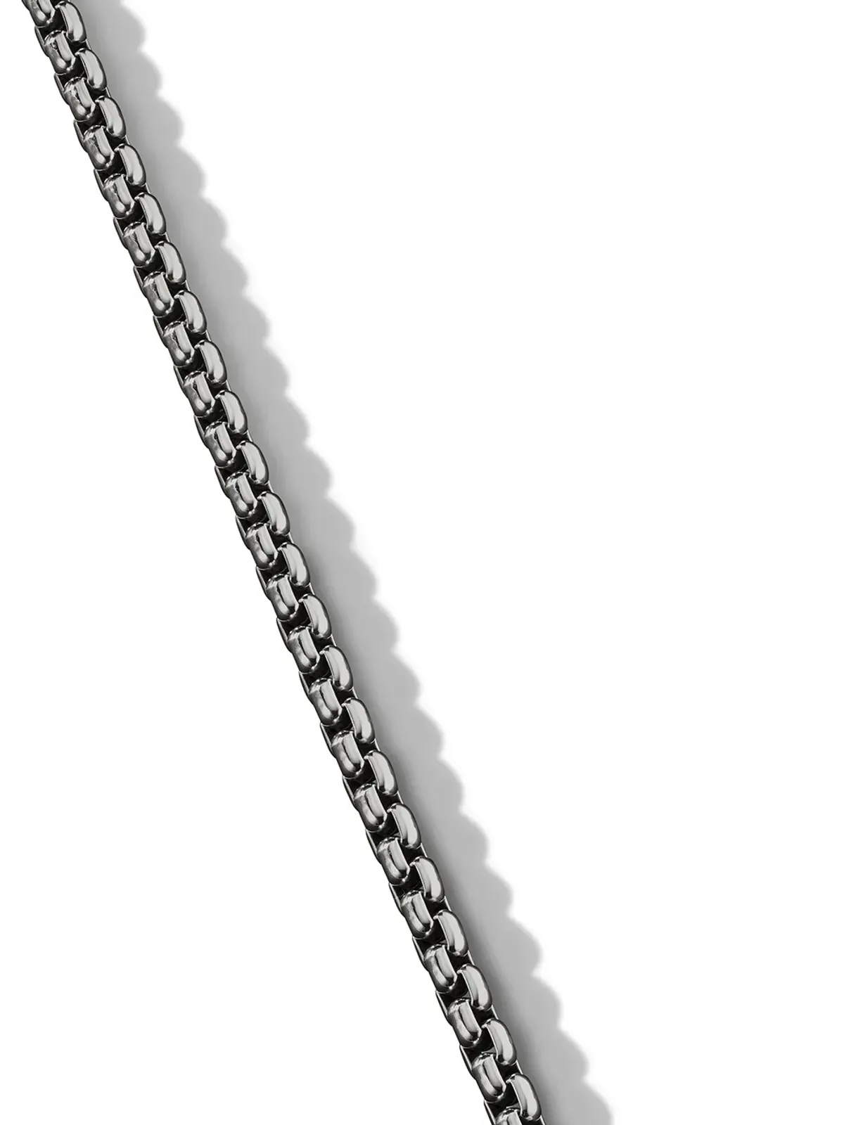 David Yurman スターリングシルバー ボックスチェーン ネックレス ブラック - 画像2