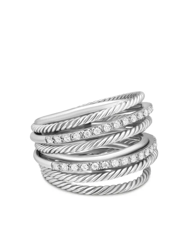 David Yurman David Yurman クロスオーバー ダイヤモンド リングの商品画像
