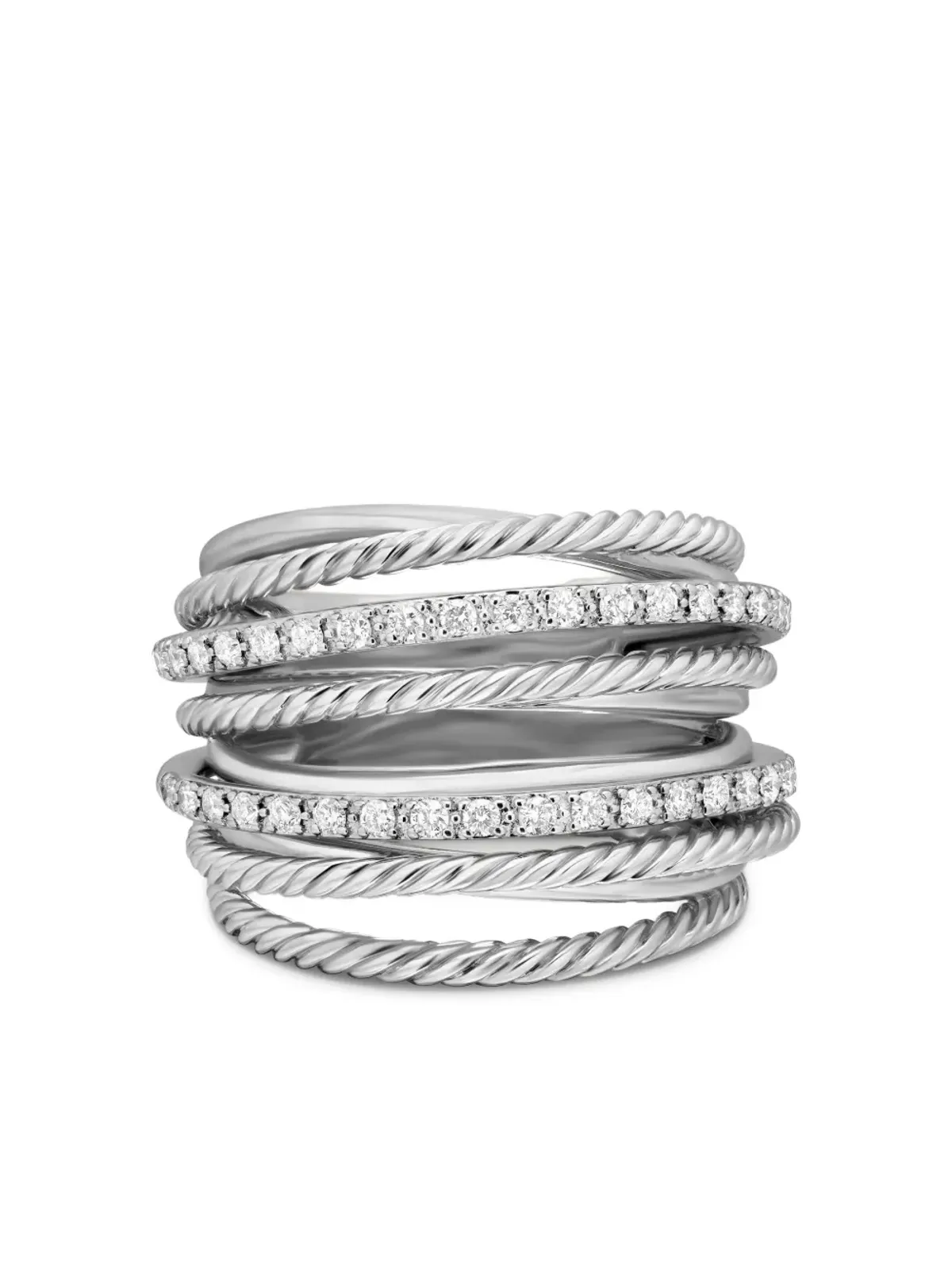 David Yurman クロスオーバー ダイヤモンド リング - 画像5