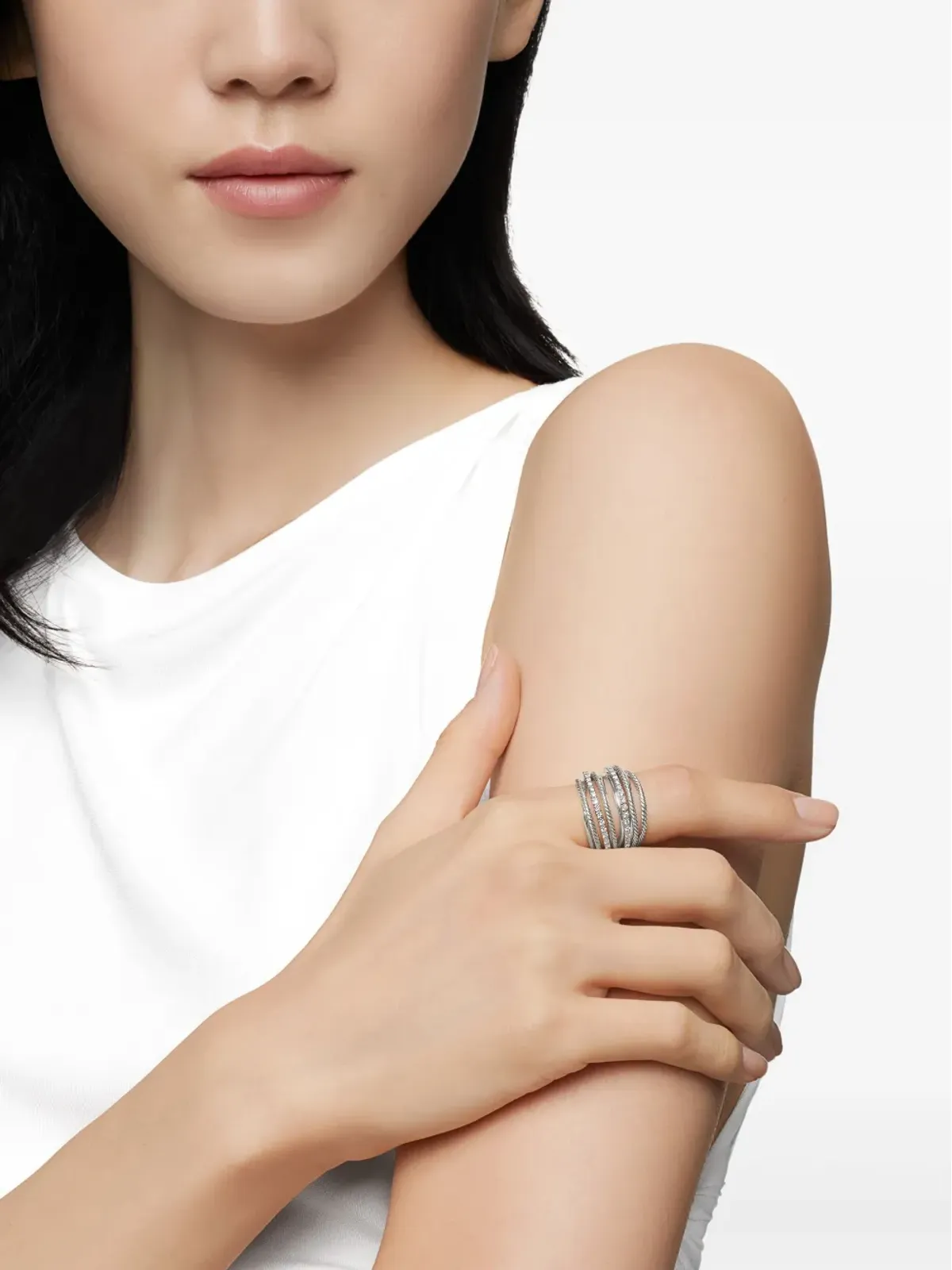 David Yurman クロスオーバー ダイヤモンド リング - 画像2
