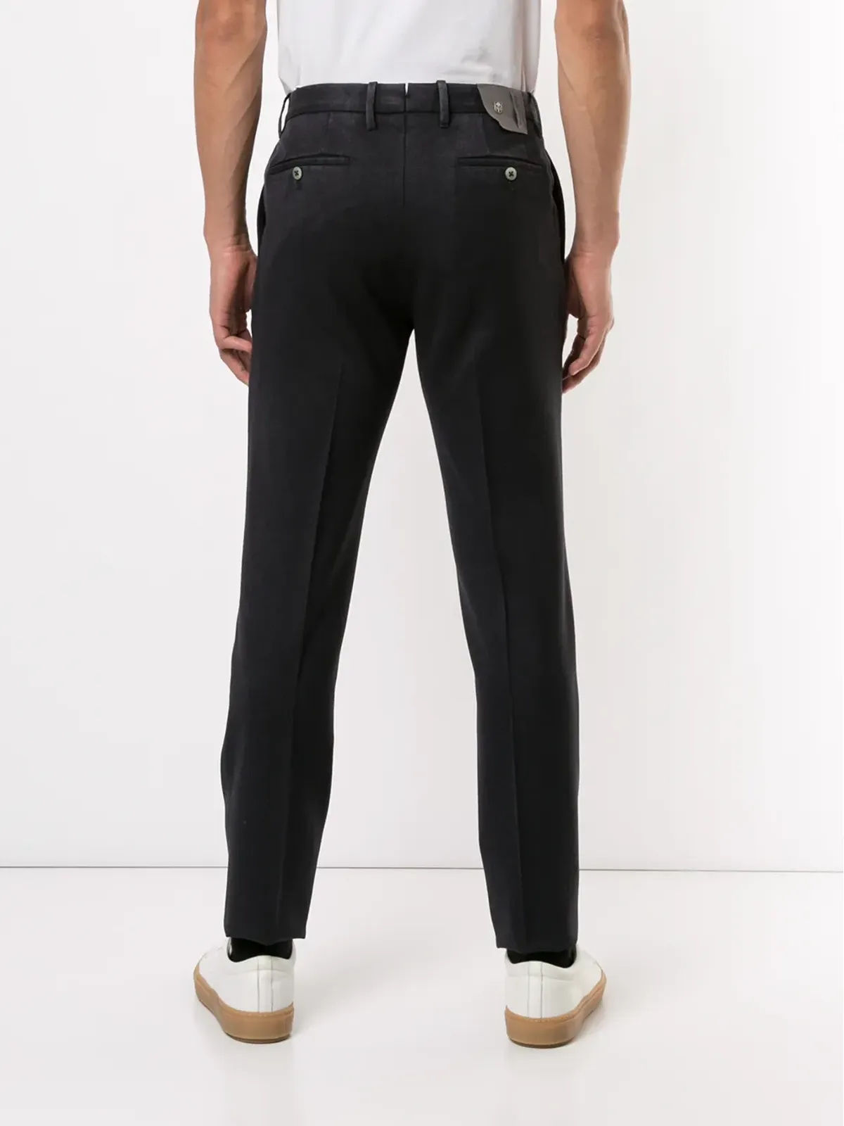 Corneliani グレーのスリムフィットチノパンツ - 画像4