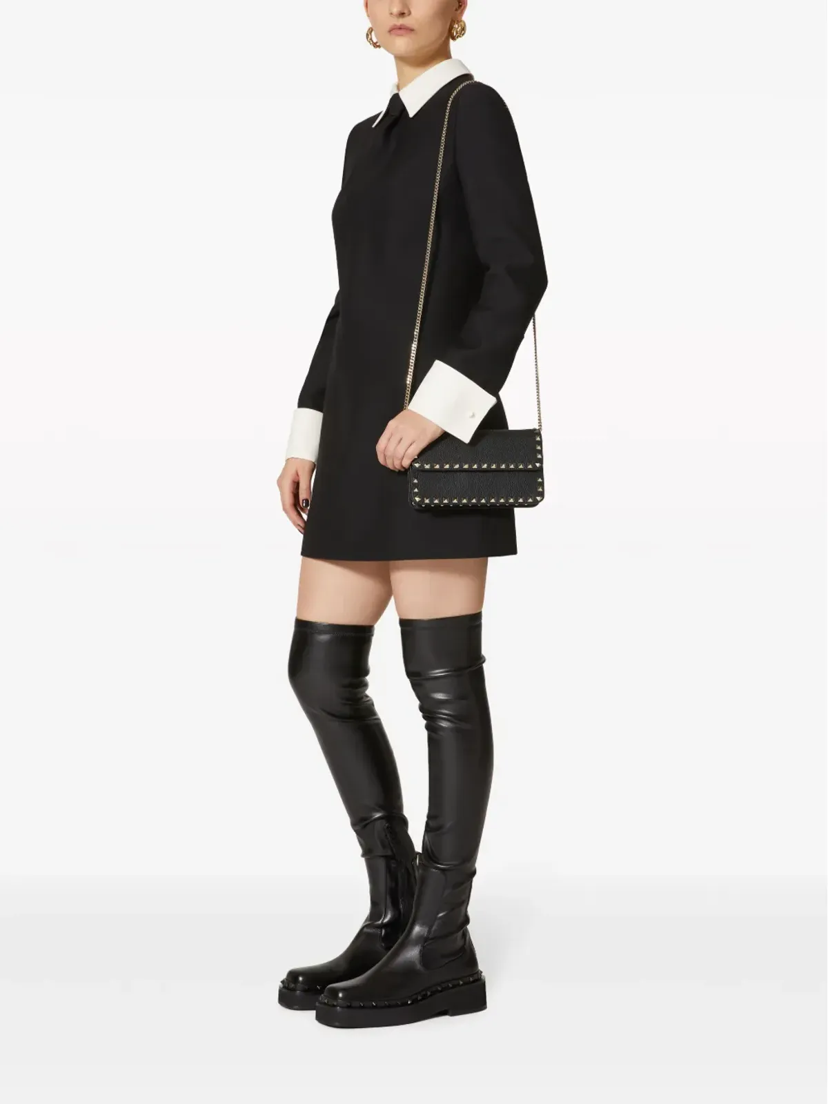 Valentino Garavani ロックスタッズ レザー クラッチバッグ - ブラック - 画像2