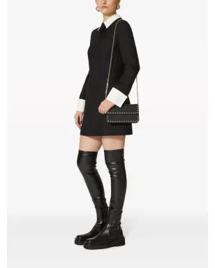 Valentino Garavani ロックスタッズ レザー クラッチバッグ - ブラック - サムネイル2