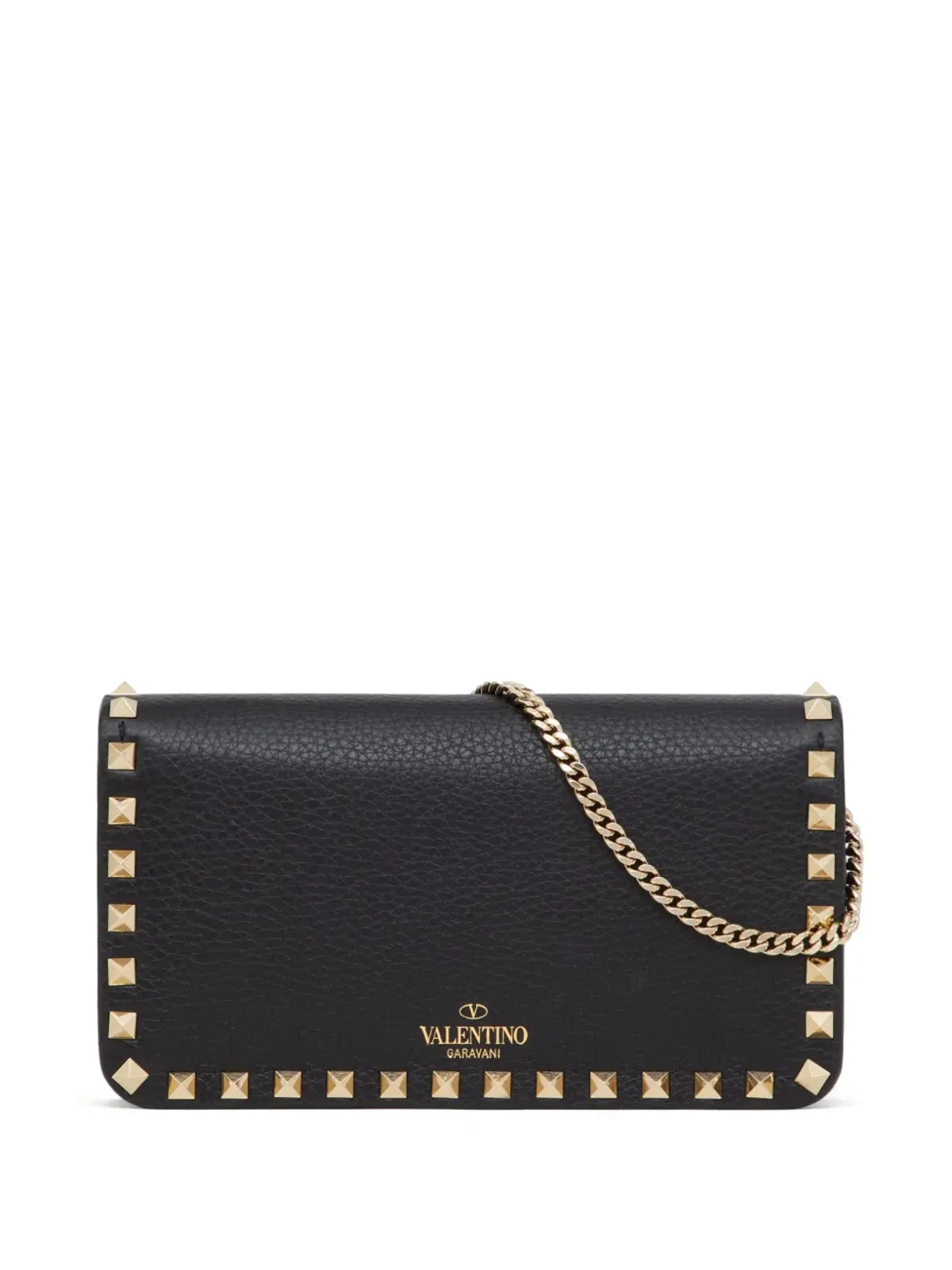 Valentino Garavani ロックスタッズ レザー クラッチバッグ - ブラック - 画像3