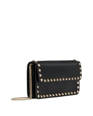 Valentino Garavani ロックスタッズ レザー クラッチバッグ - ブラック - サムネイル4