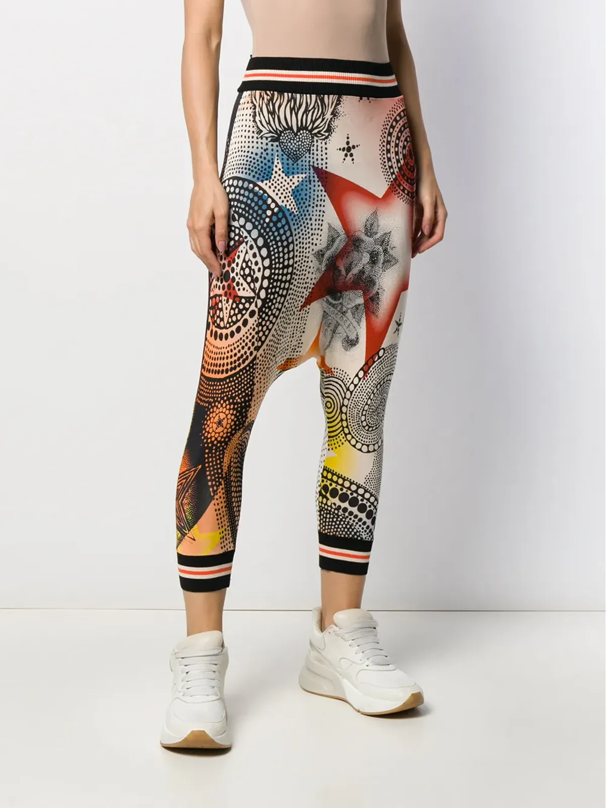 Jean Paul Gaultier Pre-Owned 2000年代ドロップクロッチレギンス - ニュートラルカラー - 画像3