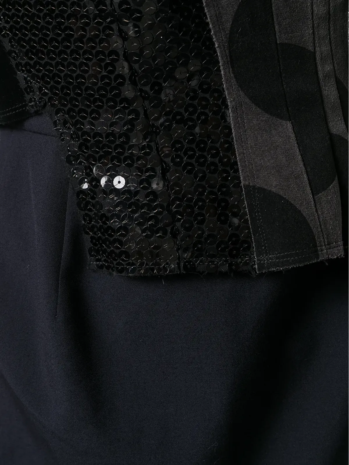 Comme Des Garçons Pre-Owned 2009年 デコンストラクション・パッチワーク・ドレス - ブルー - 画像5