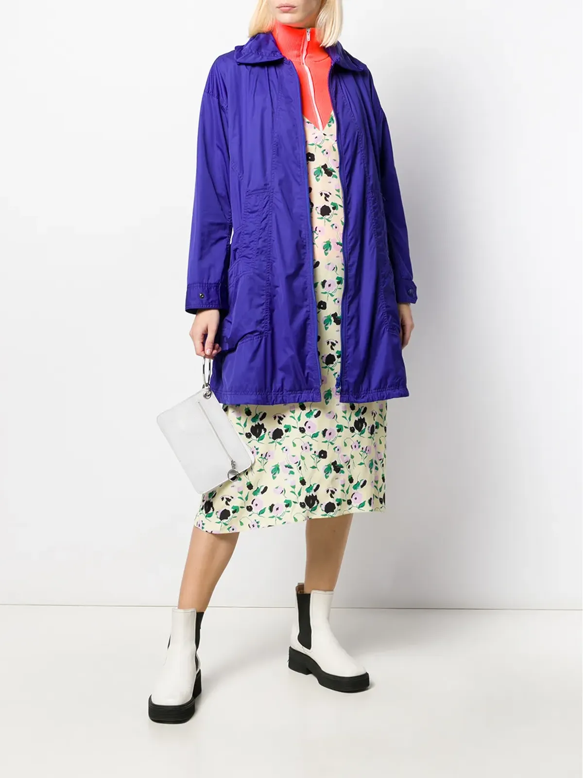 Issey Miyake Pre-Owned ジップアップ レインコート - Purple - 画像2