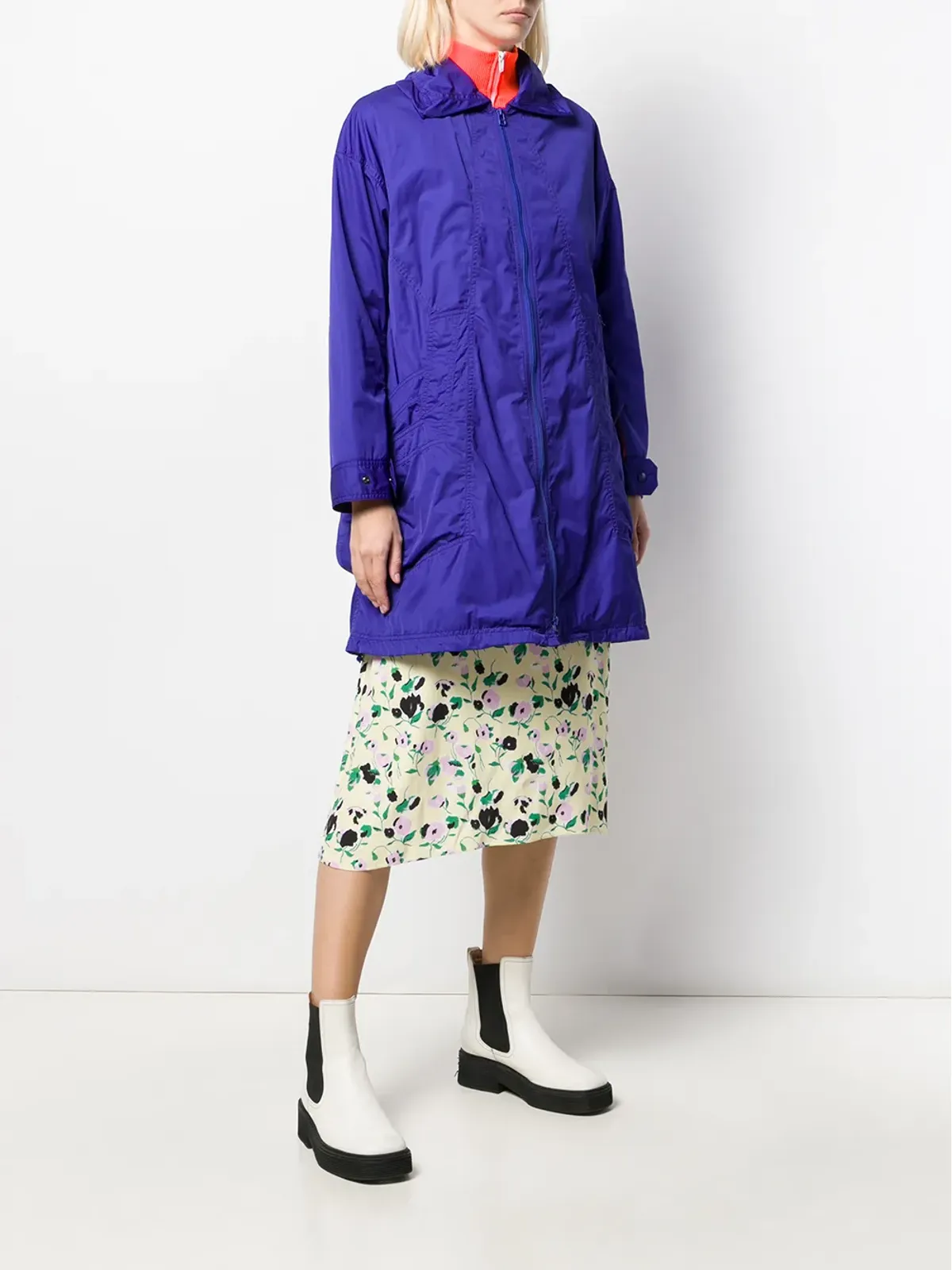 Issey Miyake Pre-Owned ジップアップ レインコート - Purple - 画像3