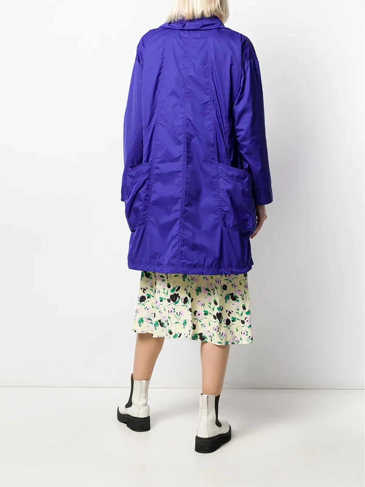 Issey Miyake Pre-Owned ジップアップ レインコート - Purple - 画像4
