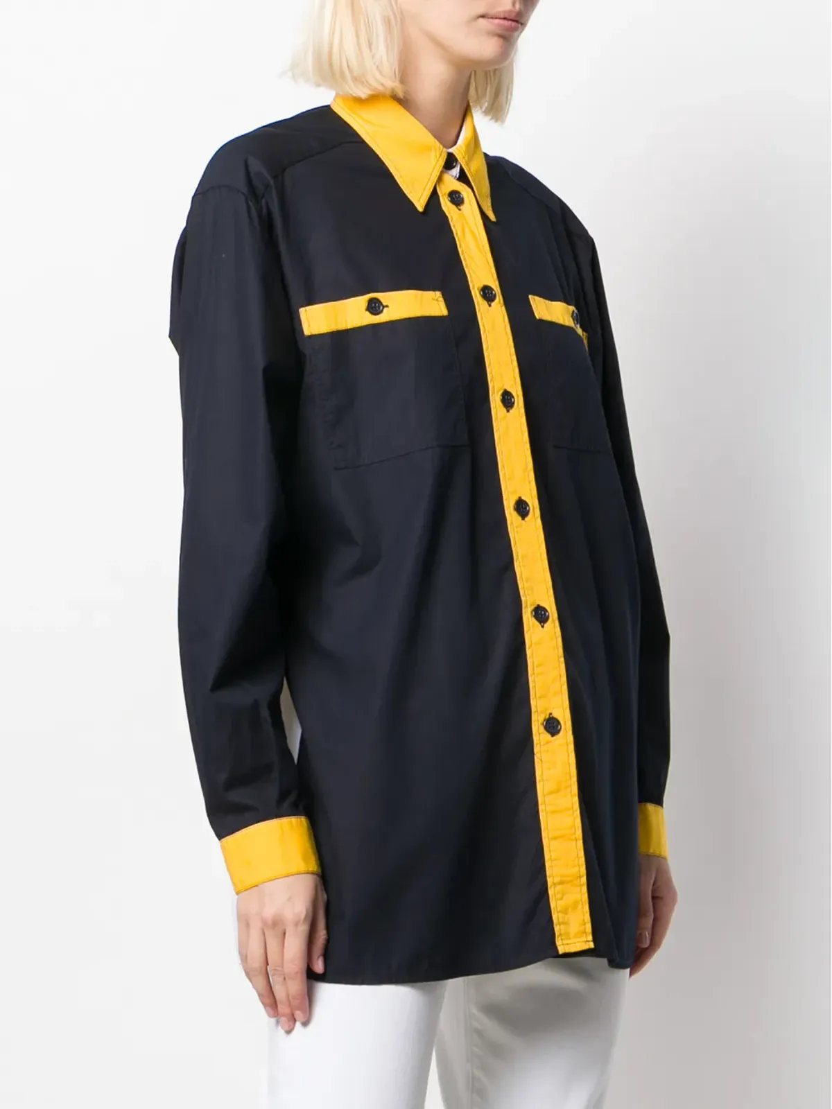 JC de Castelbajac Pre-Owned 1980s ツイーティー・バード シャツ（ブルー） - 画像4