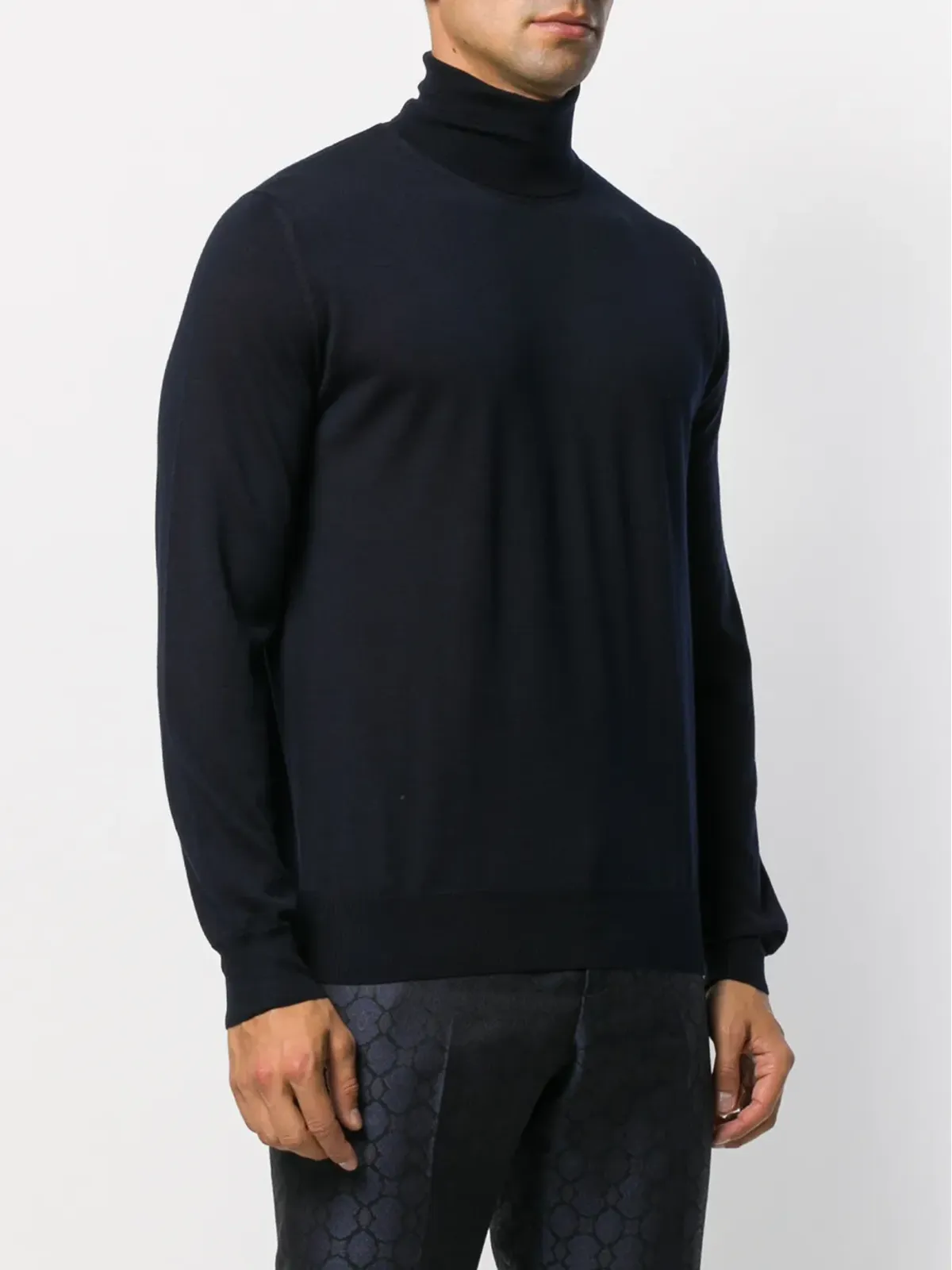 Canali タートルネックセーター - Blue - 画像3