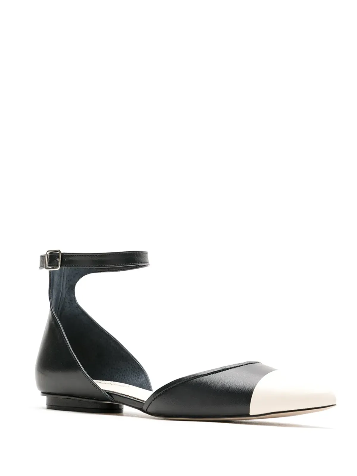 Sarah Chofakian Cisne flat leather sandals - 画像2