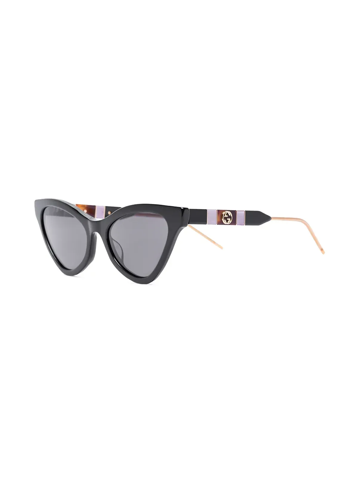 Gucci Eyewear GGロゴ キャットアイフレーム サングラス - ブラック - 画像3