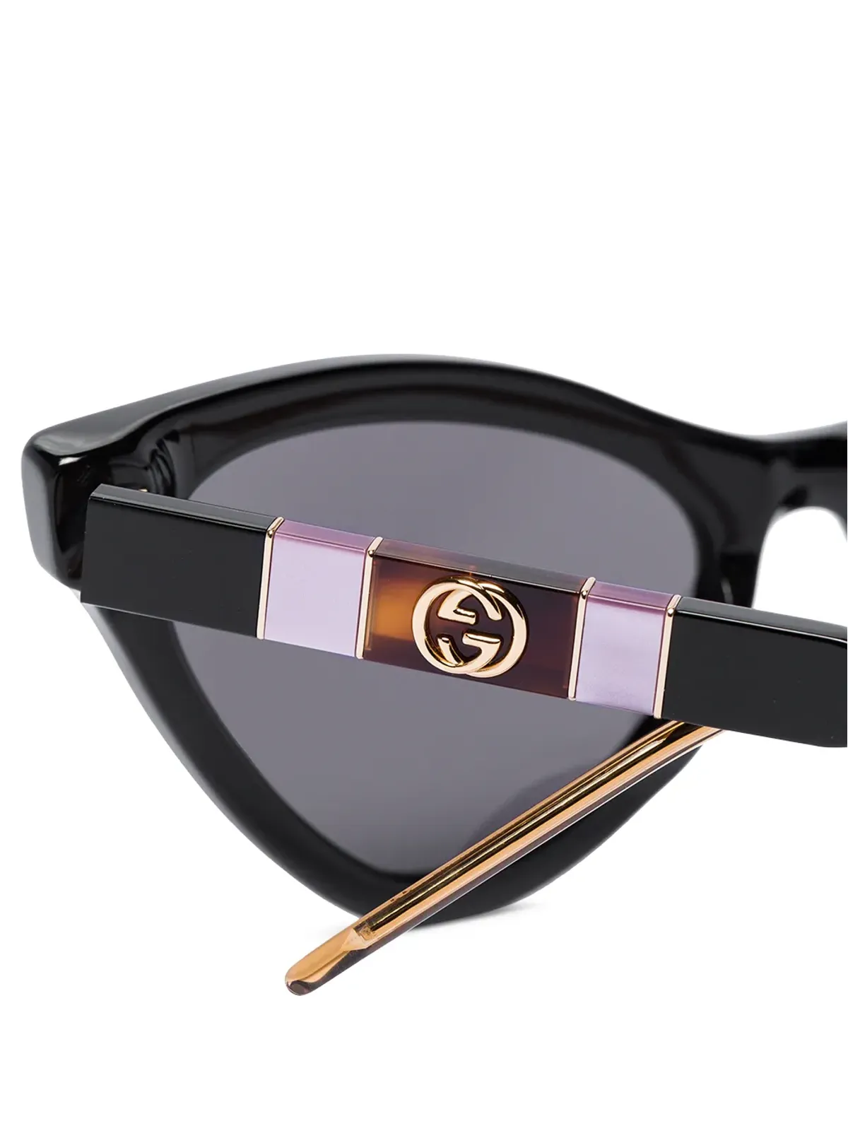 Gucci Eyewear GGロゴ キャットアイフレーム サングラス - ブラック - 画像4