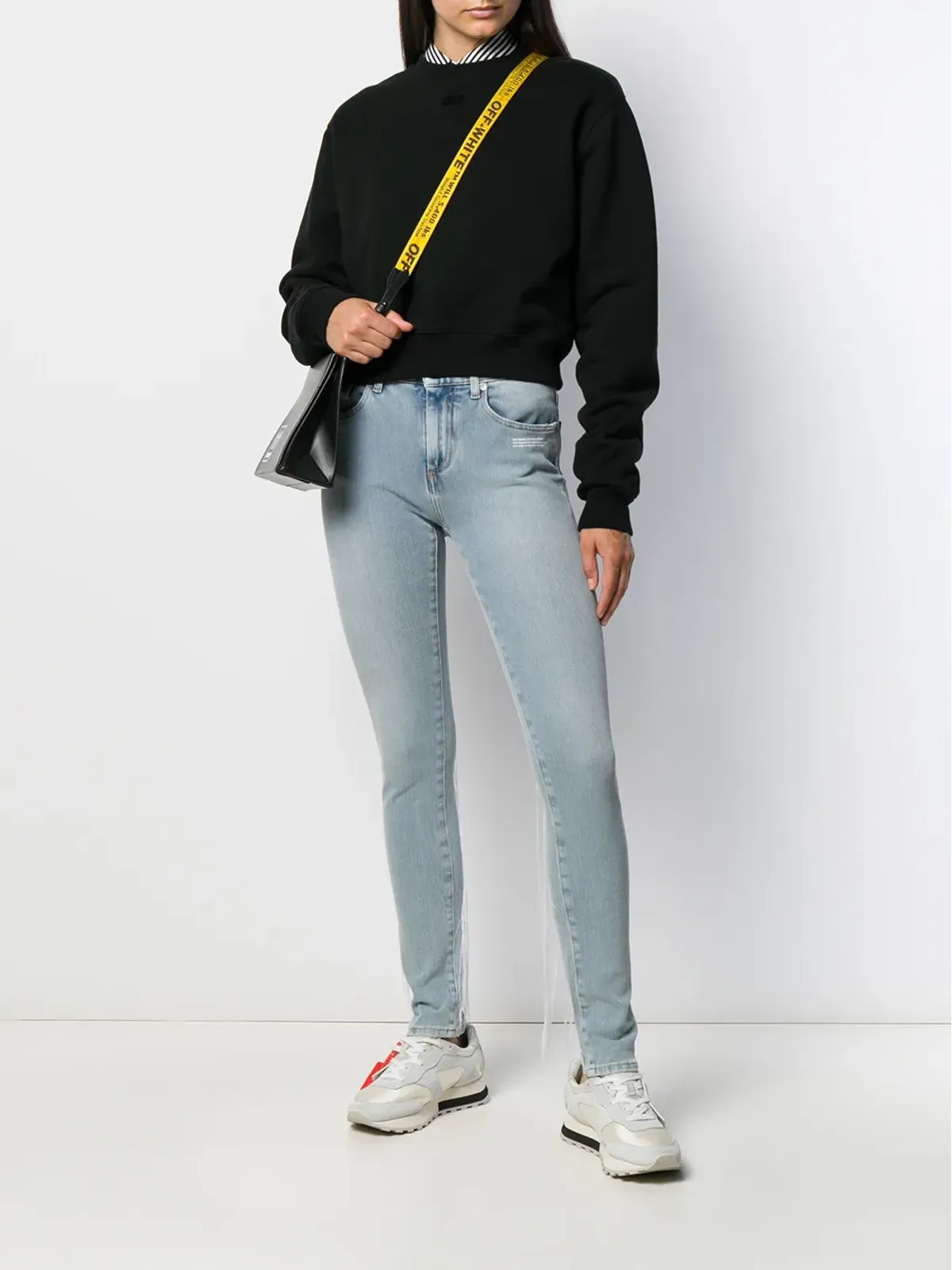 Off-White 刺繍ディテール スキニージーンズ - 画像2