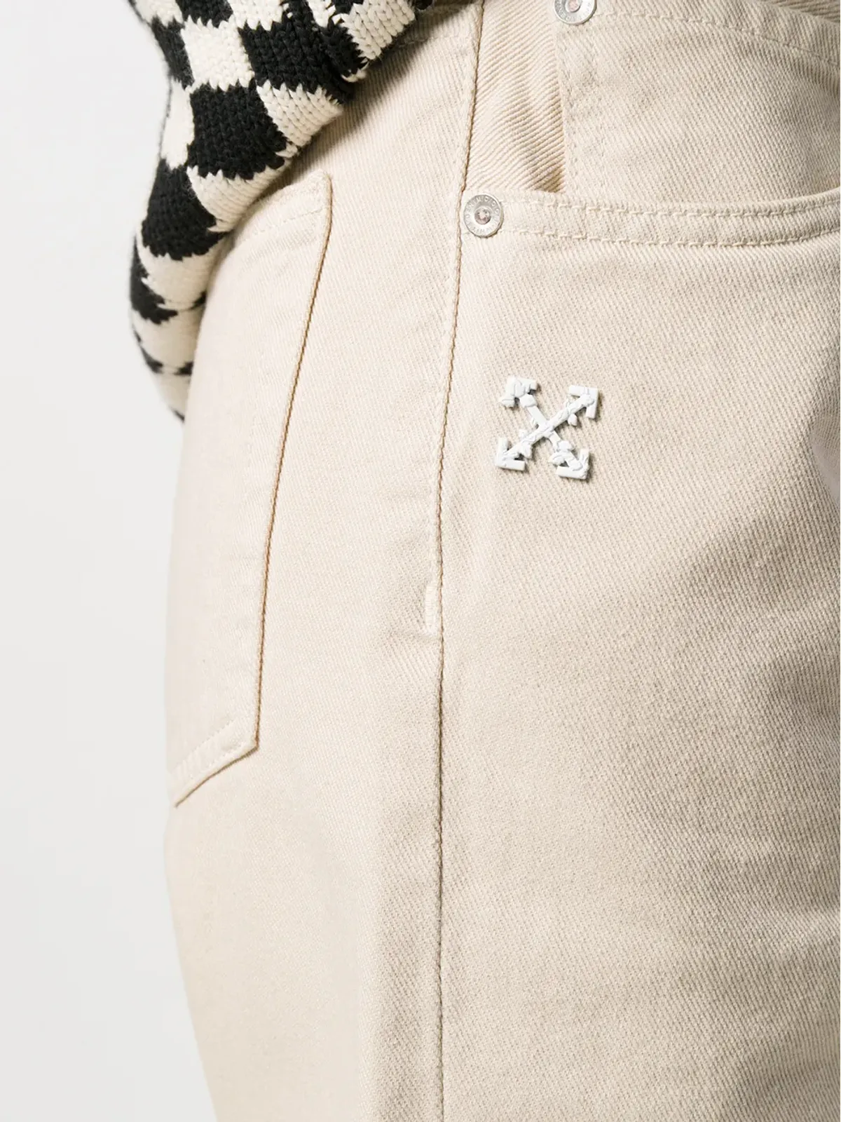 Off-White ハイウェストストレートジーンズ - 画像5