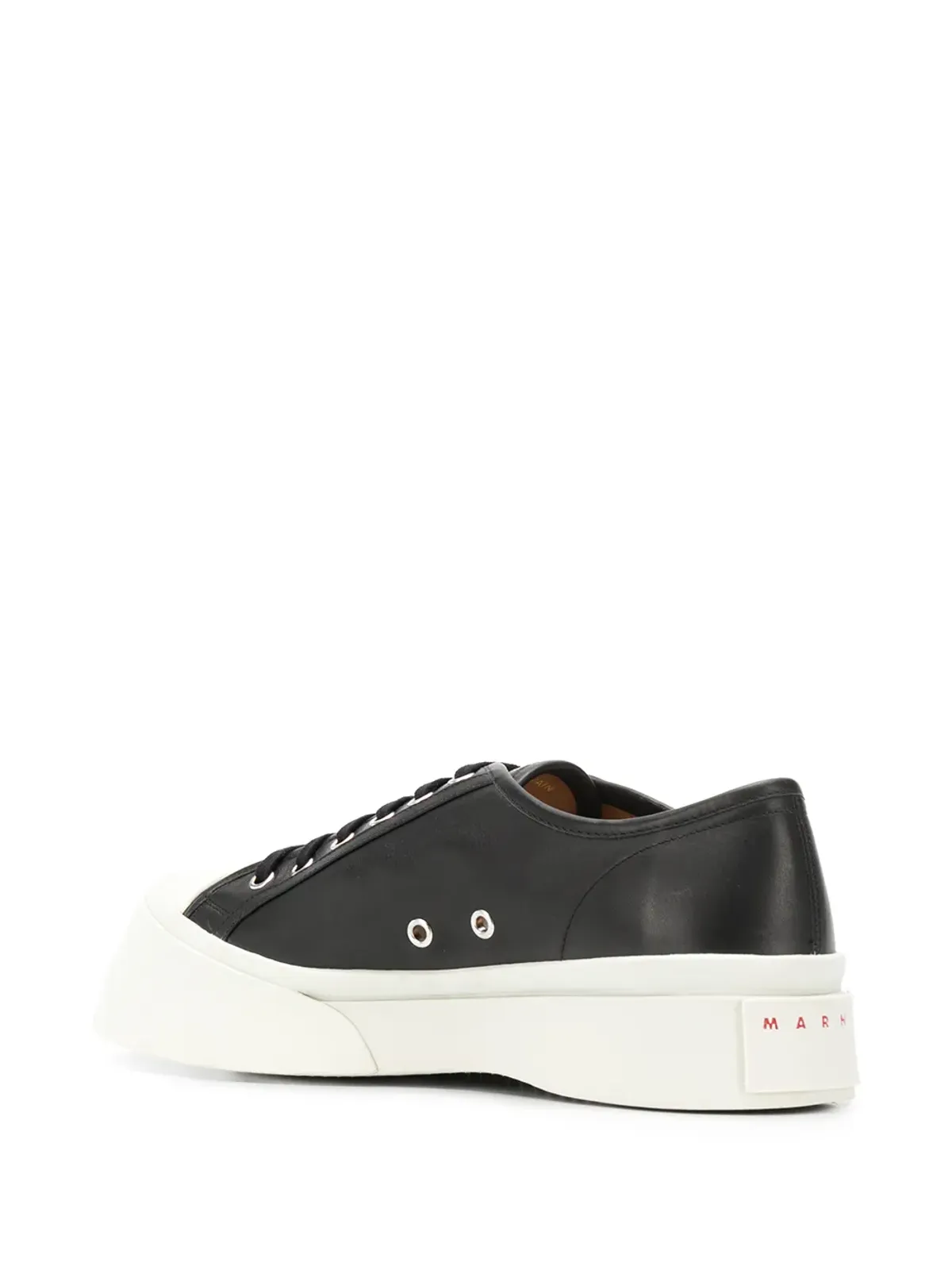 Marni パブロ レザー フラットフォームスニーカー - ブラック - 画像3