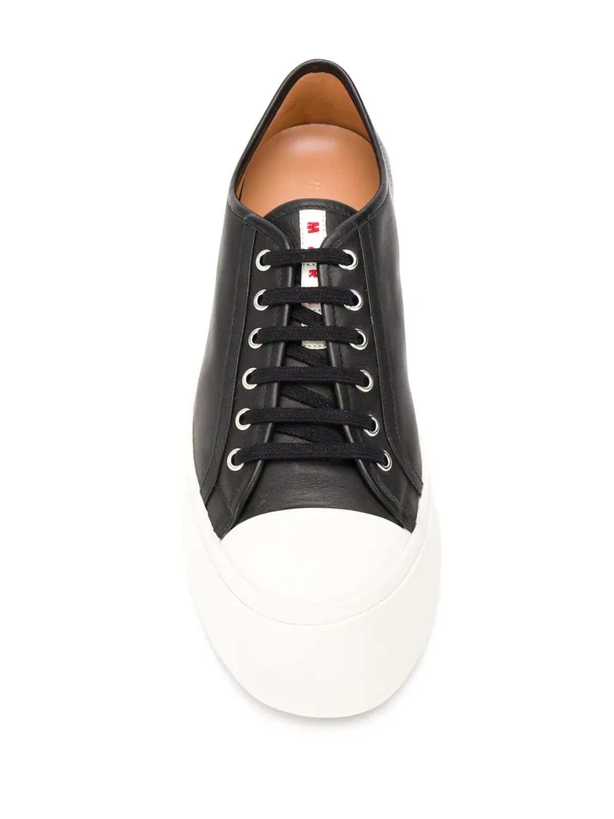 Marni パブロ レザー フラットフォームスニーカー - ブラック - 画像4