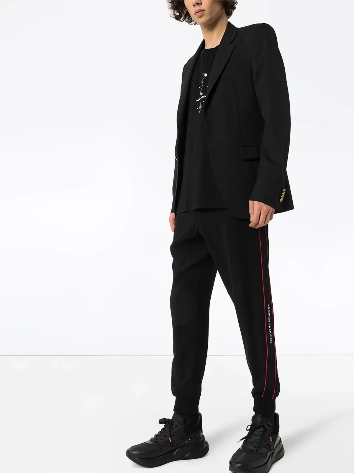 Alexander McQueen ロゴテープ トラックパンツ - 画像2