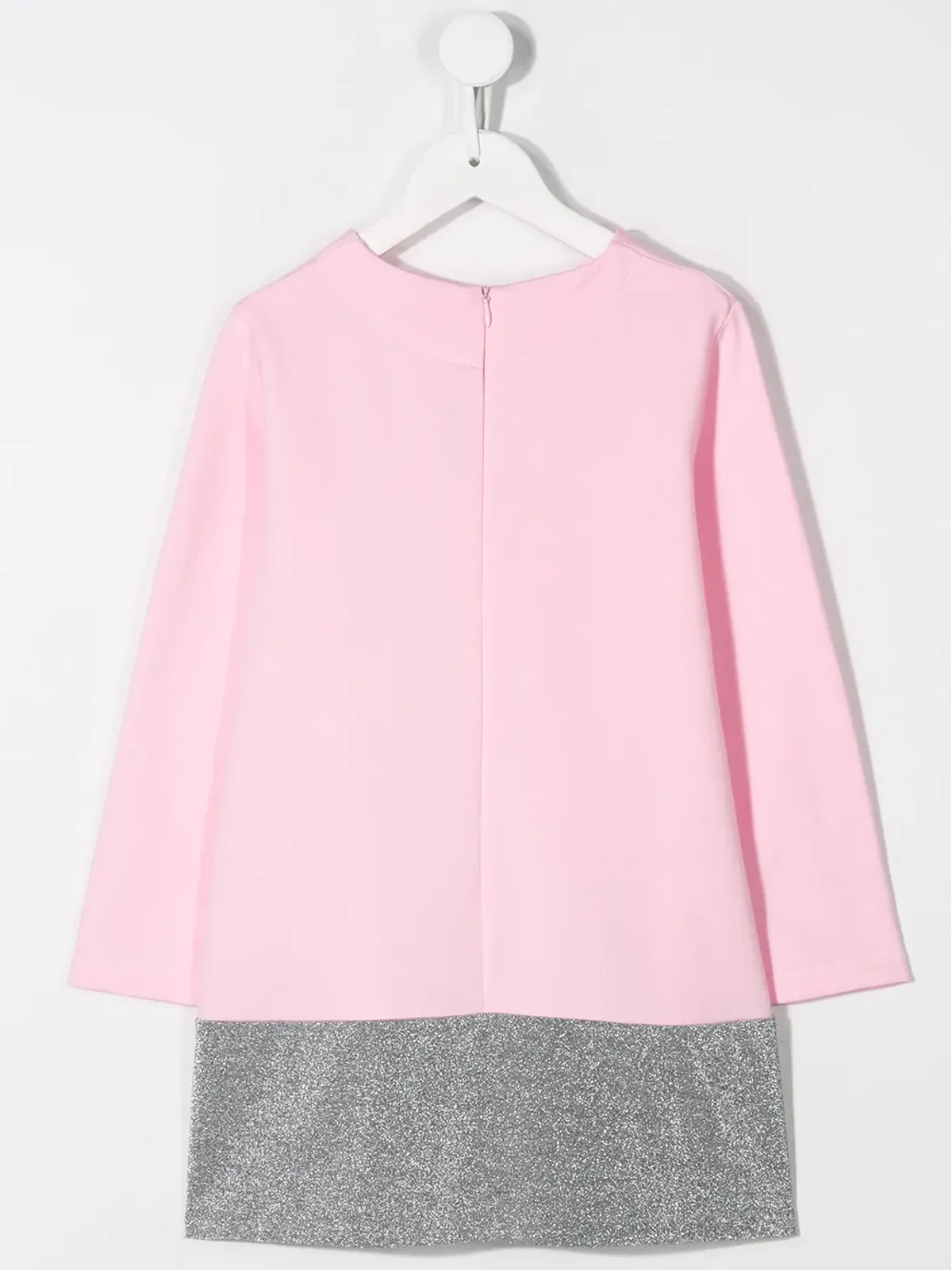 Simonetta glitter hem sweatshirt dress - Pink - 画像2