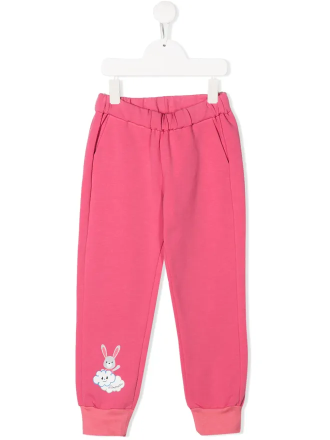 Simonetta Simonetta バニー柄 ウエストゴム入り トラックパンツ ピンクの商品画像