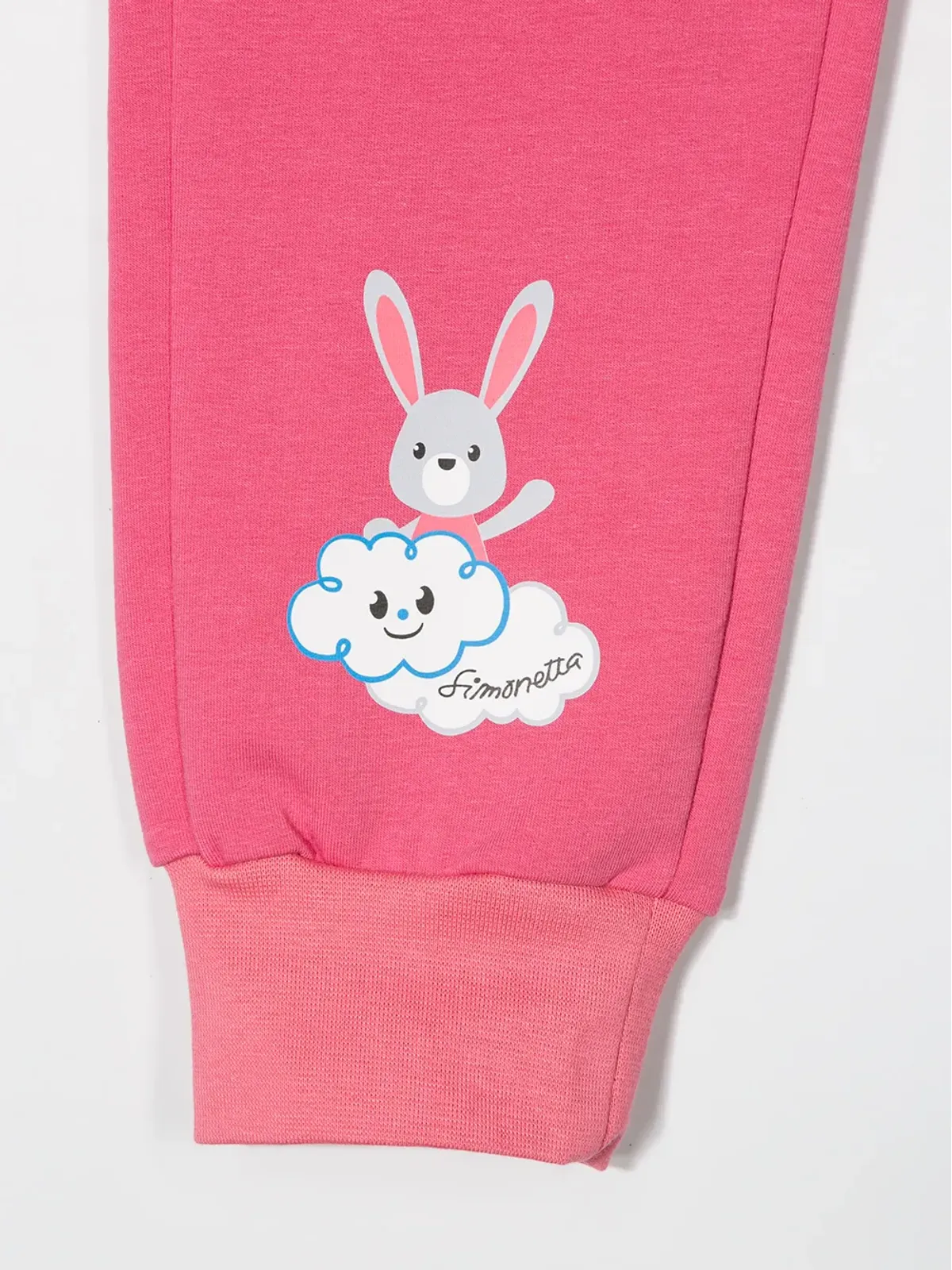 Simonetta バニー柄 ウエストゴム入り トラックパンツ ピンク - 画像3