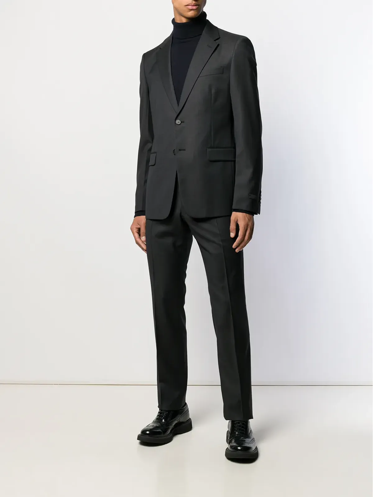 Prada ハウンドトゥースチェック ツーピーススーツ - グレー - 画像2