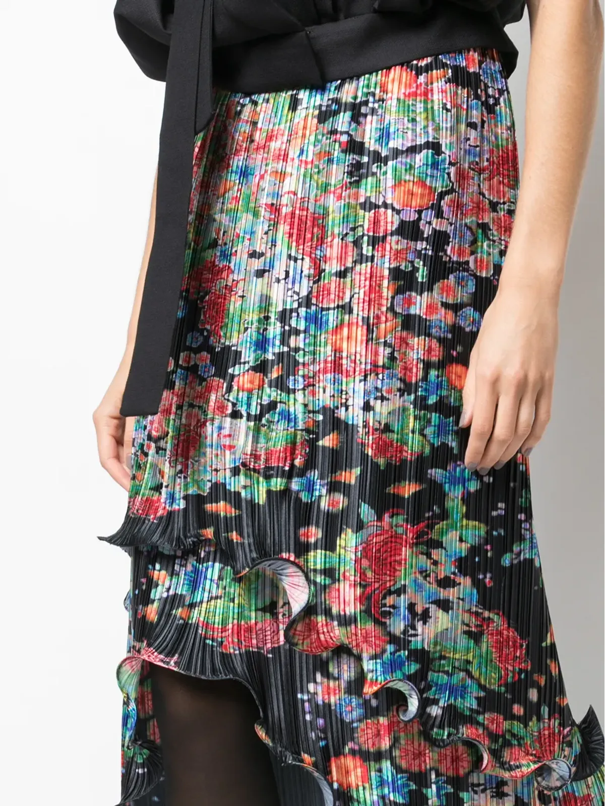 Givenchy 花柄プリーツアシンメトリースカート マルチカラー - 画像5