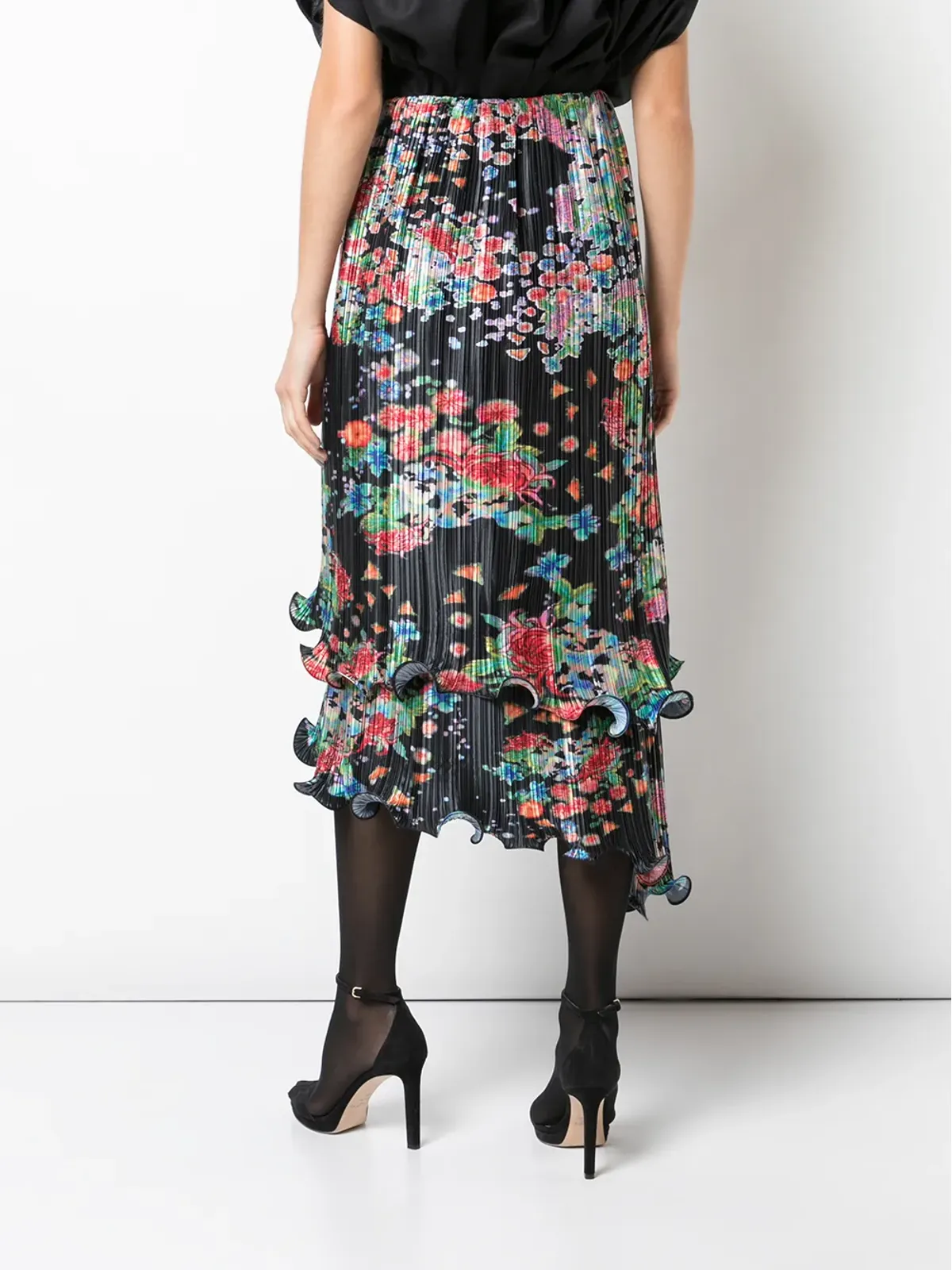 Givenchy 花柄プリーツアシンメトリースカート マルチカラー - 画像4