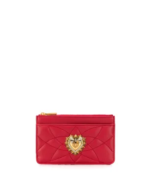 Dolce & Gabbana Devotionキルティングカードホルダー - Red - サムネイル1