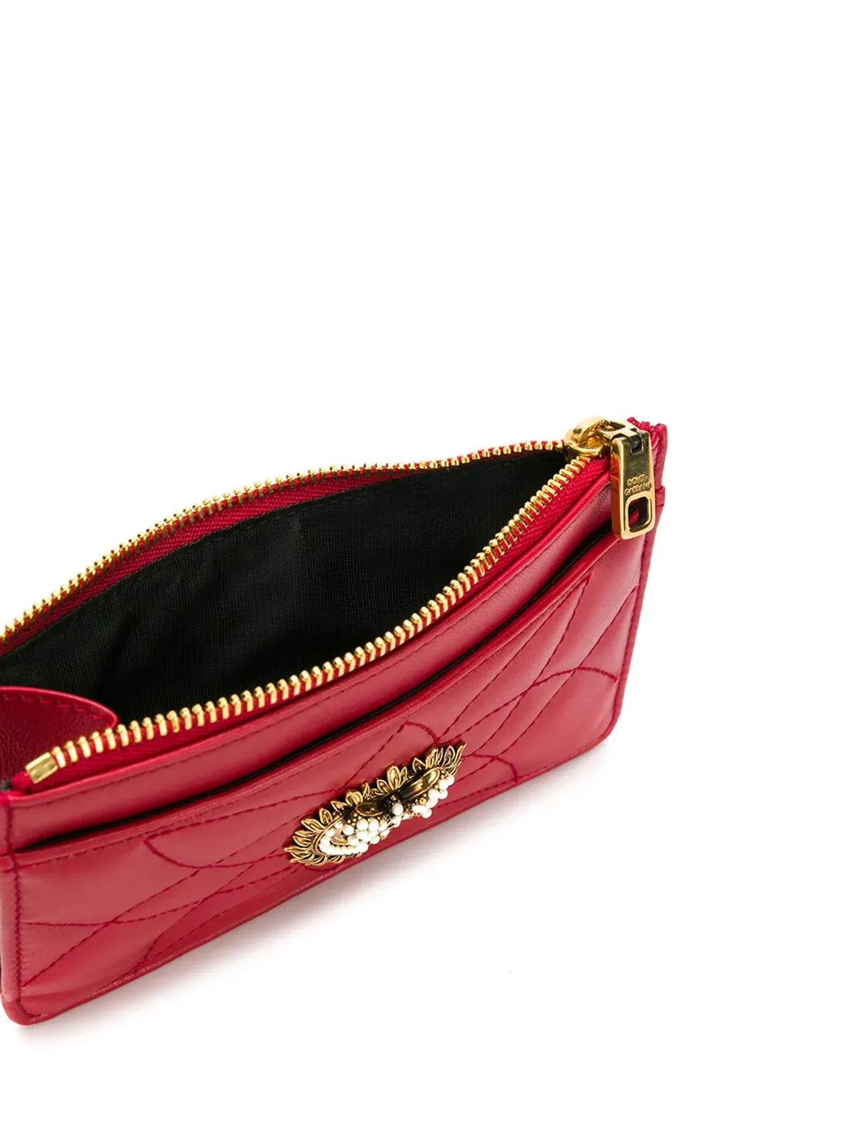 Dolce & Gabbana Devotionキルティングカードホルダー - Red - 画像3