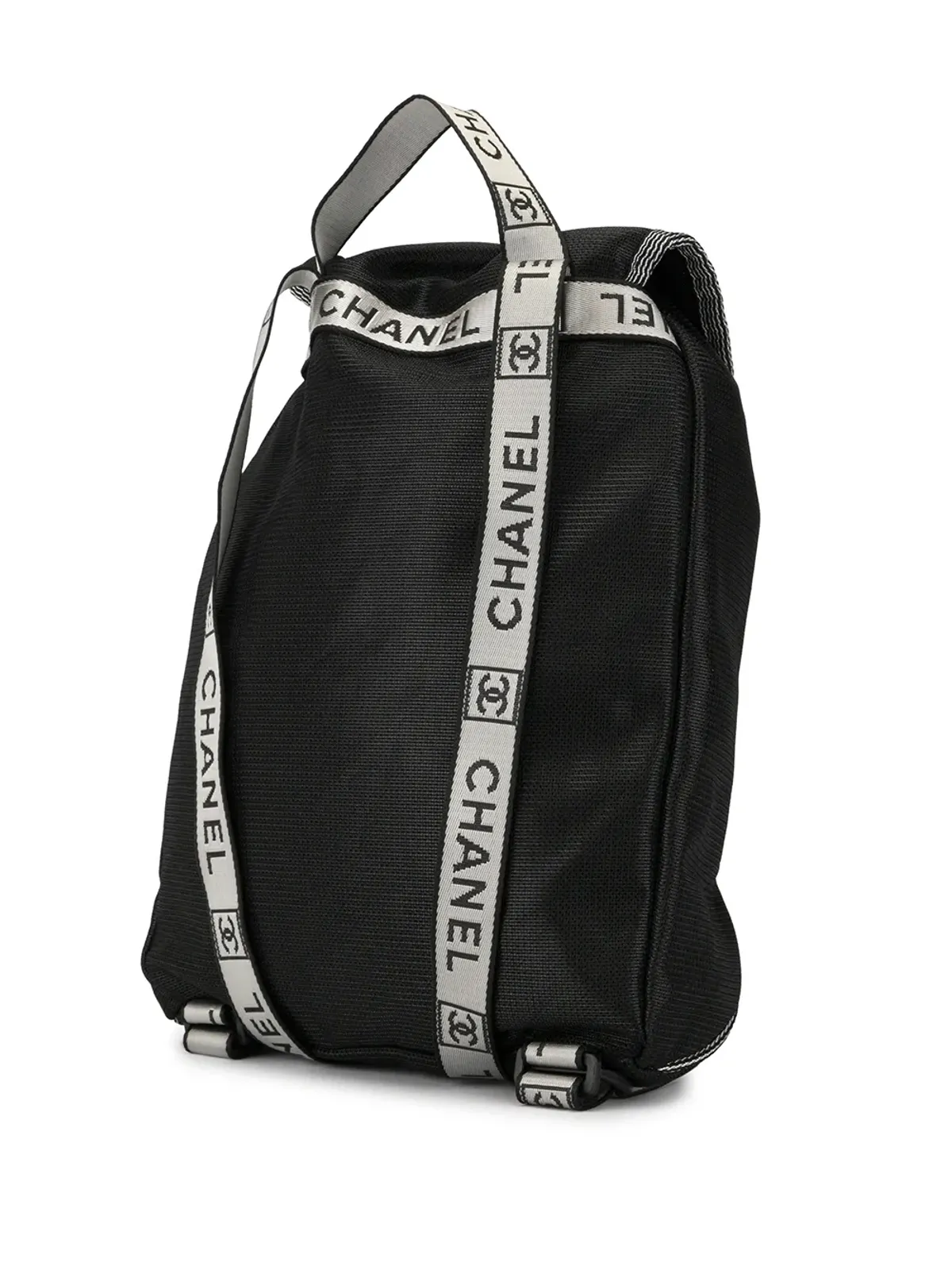 CHANEL Pre-Owned スポーツライン ロゴプリントバックパック - ブラック - 画像3