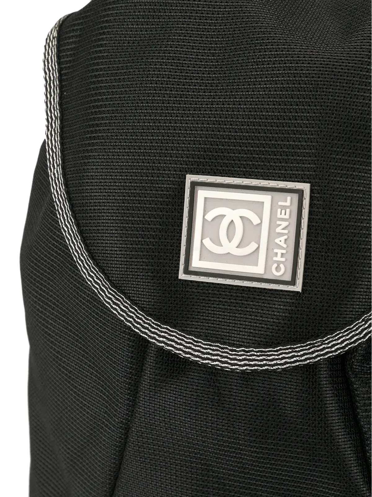 CHANEL Pre-Owned スポーツライン ロゴプリントバックパック - ブラック - 画像4