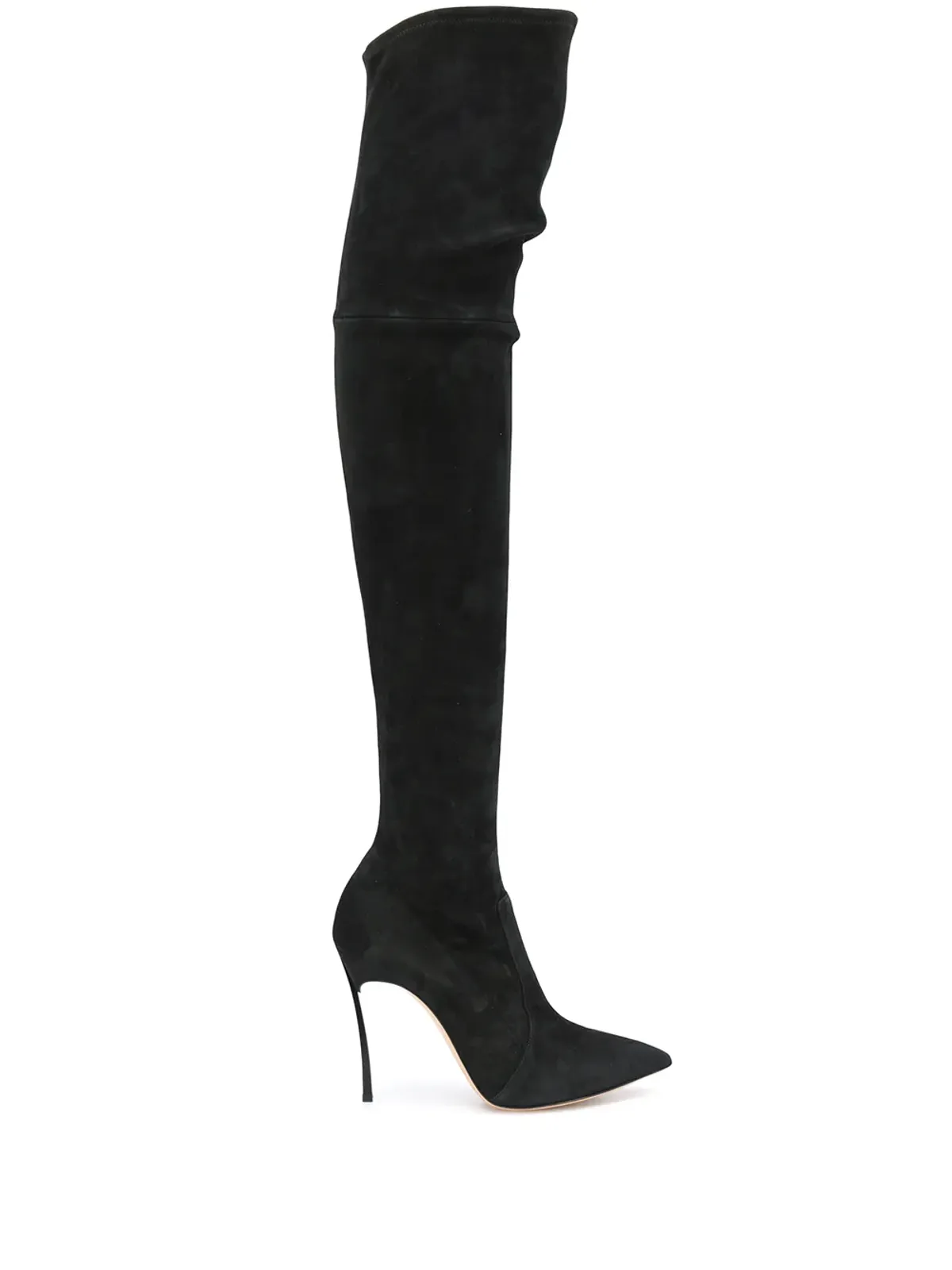 Casadei オーバー・ザ・ニー・ヒールドブーツ ブラック - 画像1