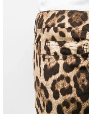 Dolce & Gabbana レオパードプリント クロップドジーンズ - サムネイル5