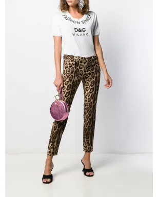 Dolce & Gabbana レオパードプリント クロップドジーンズ - サムネイル2