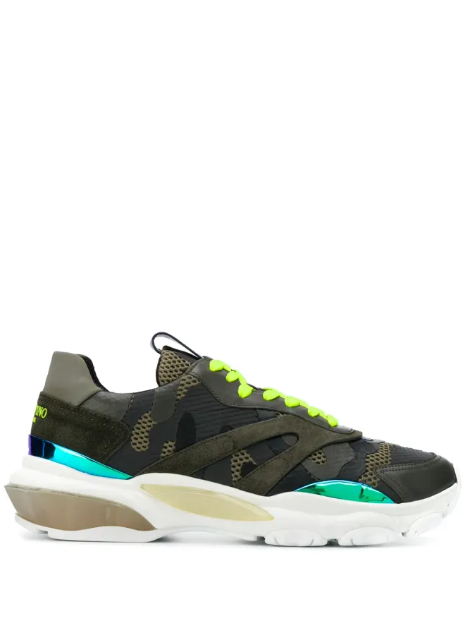 Valentino Garavani Valentino Garavani バウンス カモフラージュ スニーカー グリーンの商品画像