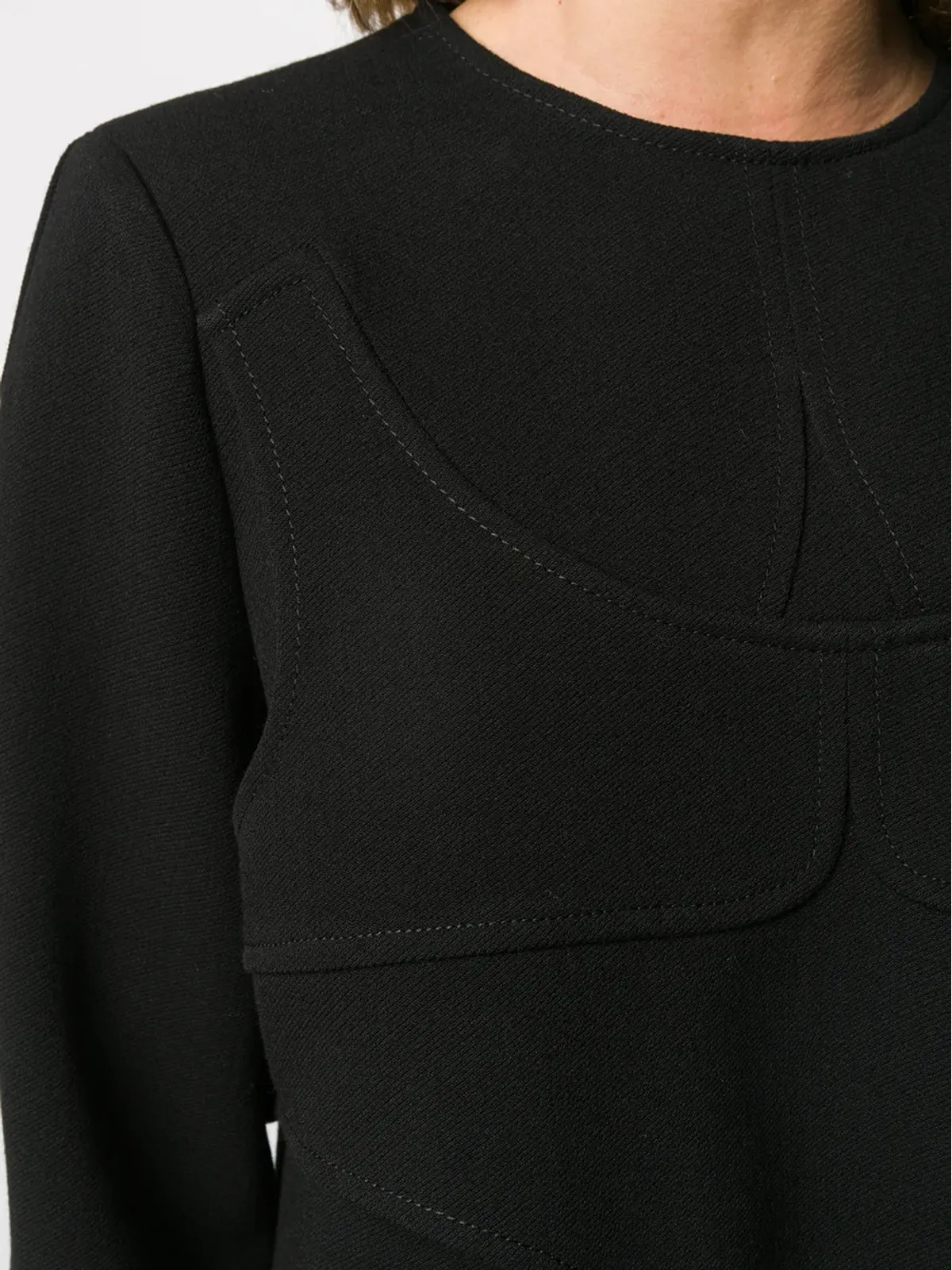 Courrèges シフトミニドレス（ブラック） - 画像5